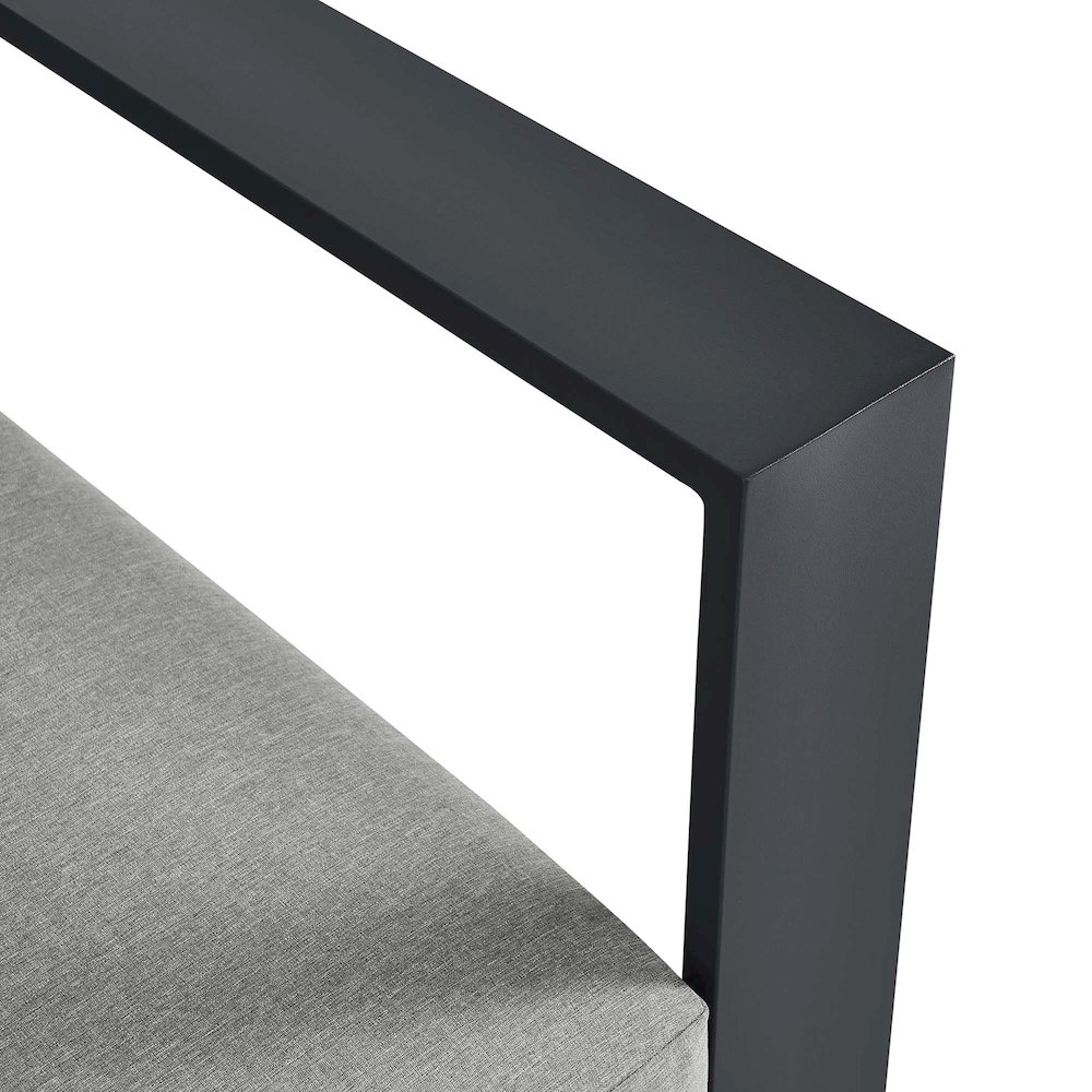 Tahoe Outdoor Patio Powder-Coated Aluminum Modular Right-Facing Loveseat. Picture 7