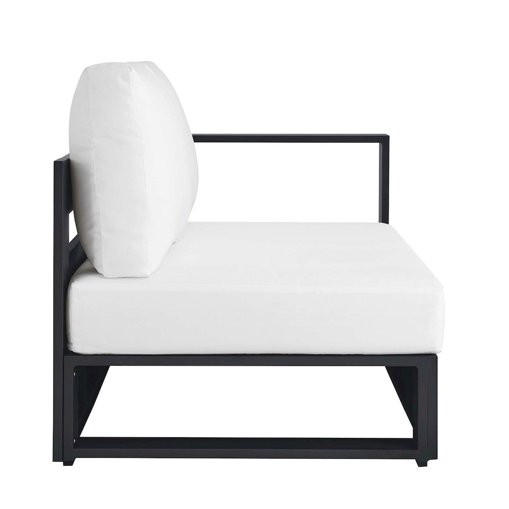 Tahoe Outdoor Patio Powder-Coated Aluminum Modular Right-Facing Loveseat. Picture 4