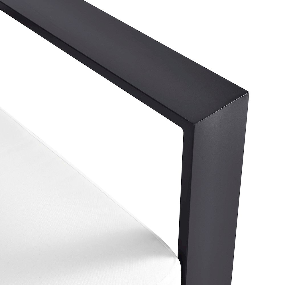 Tahoe Outdoor Patio Powder-Coated Aluminum Modular Right-Facing Loveseat. Picture 7