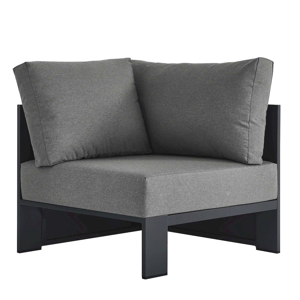Tahoe Outdoor Patio Powder-Coated Aluminum Modular Corner Chair. Picture 1