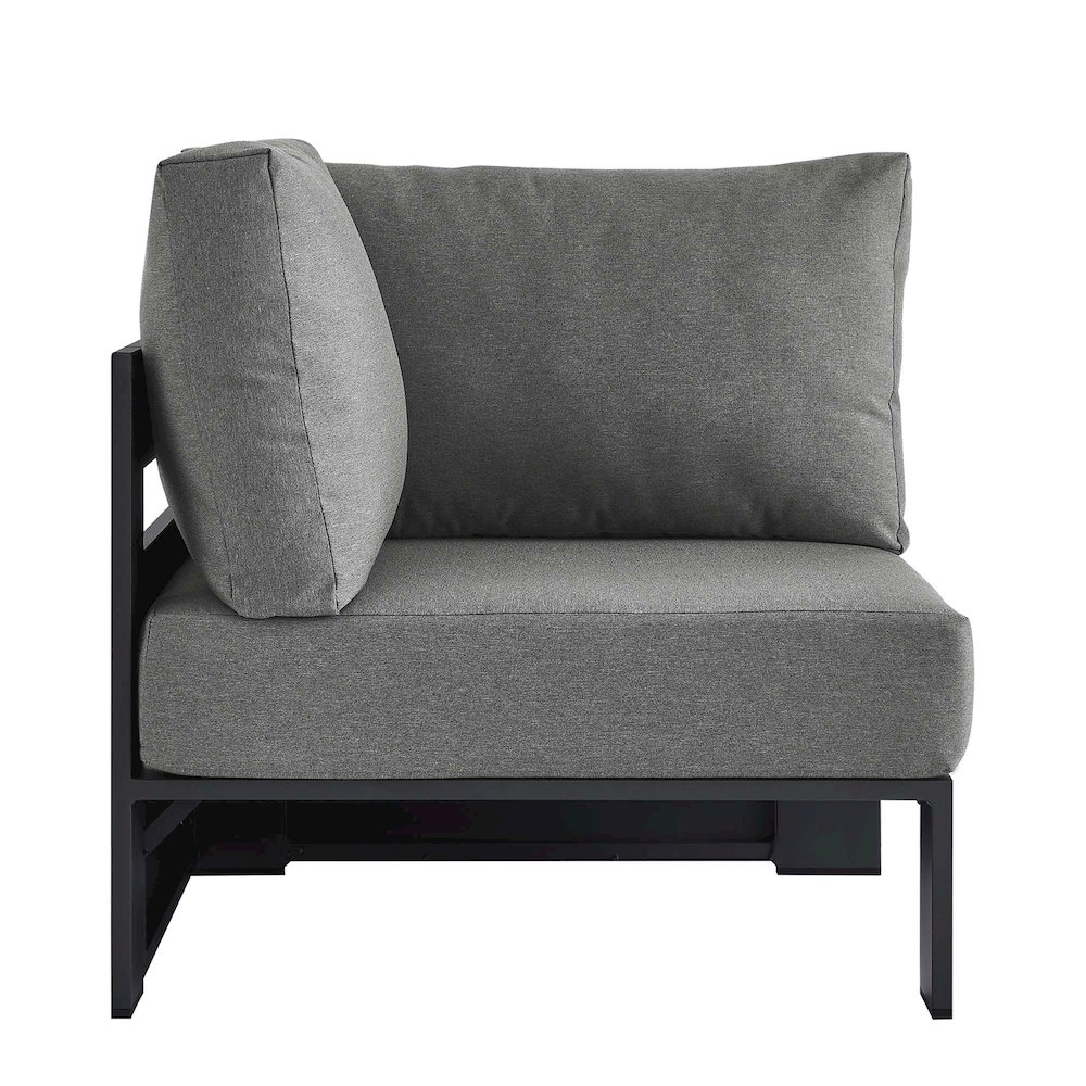 Tahoe Outdoor Patio Powder-Coated Aluminum Modular Corner Chair. Picture 4