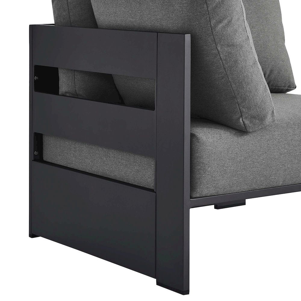 Tahoe Outdoor Patio Powder-Coated Aluminum Modular Corner Chair. Picture 6