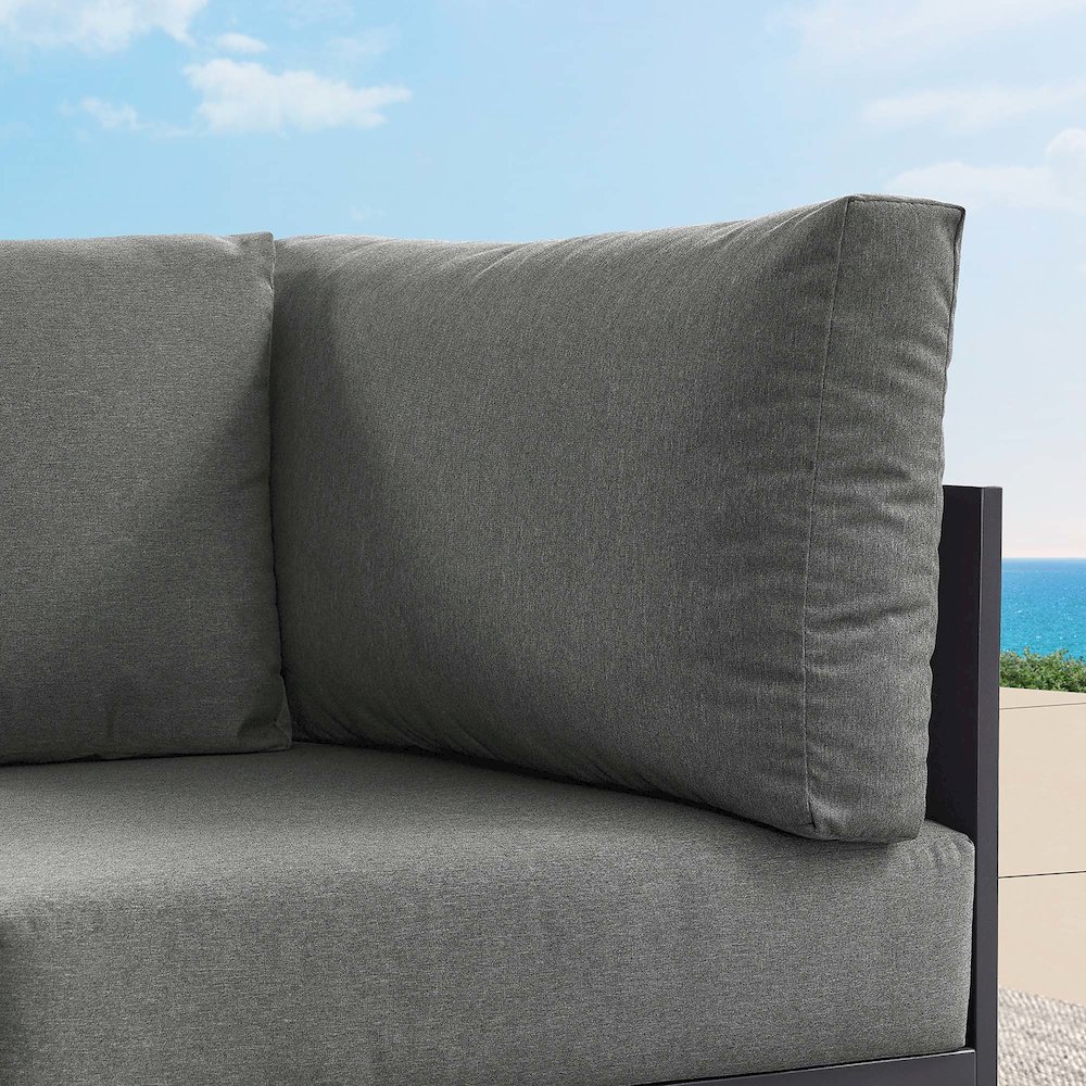Tahoe Outdoor Patio Powder-Coated Aluminum Modular Corner Chair. Picture 8