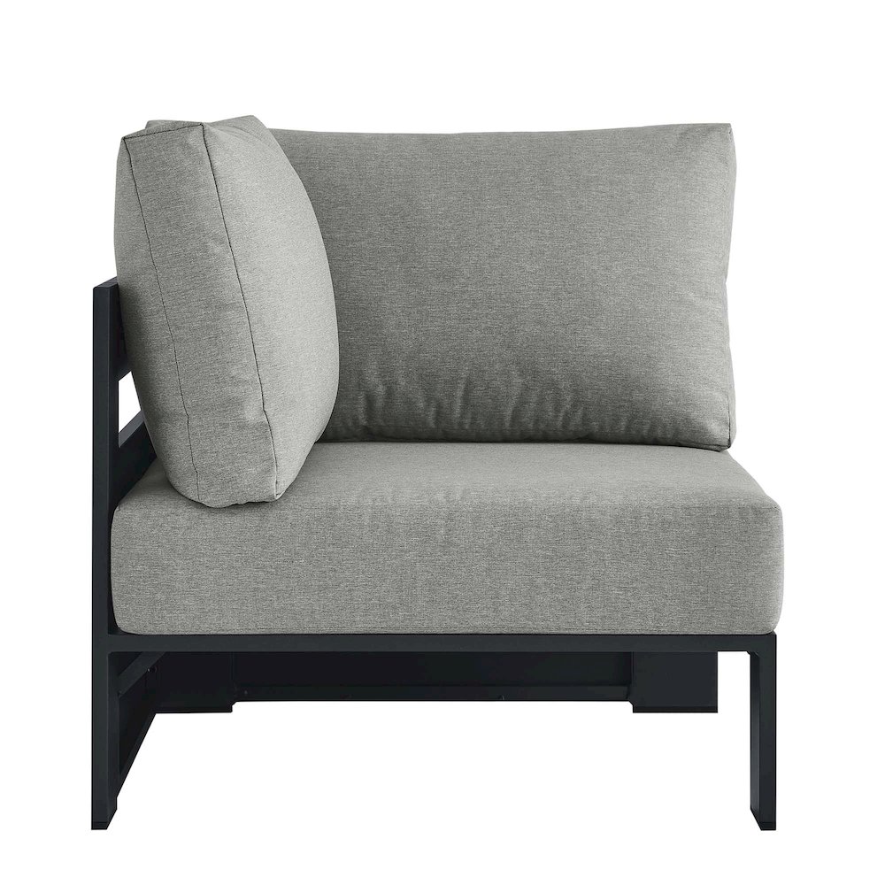 Tahoe Outdoor Patio Powder-Coated Aluminum Modular Corner Chair. Picture 4