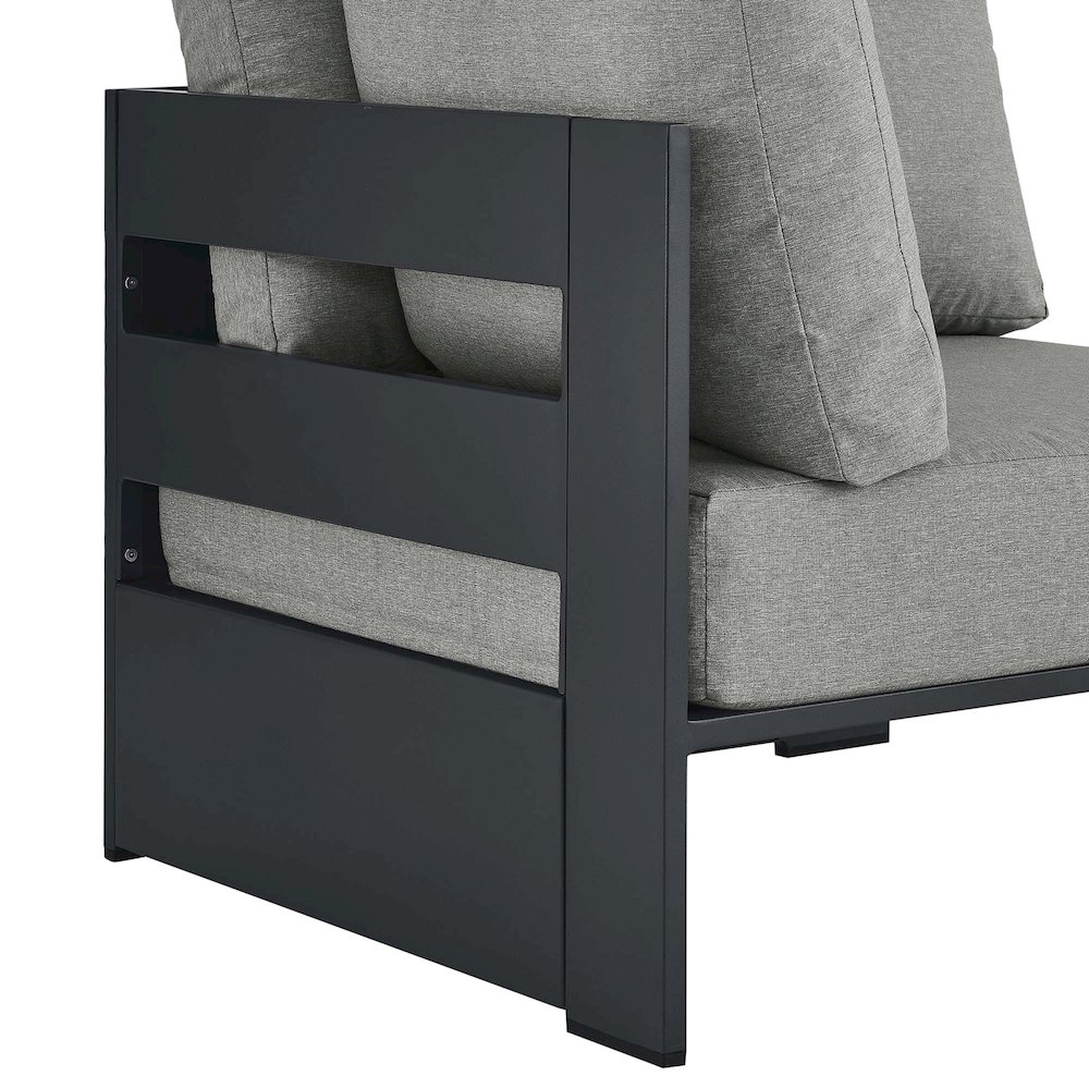 Tahoe Outdoor Patio Powder-Coated Aluminum Modular Corner Chair. Picture 6