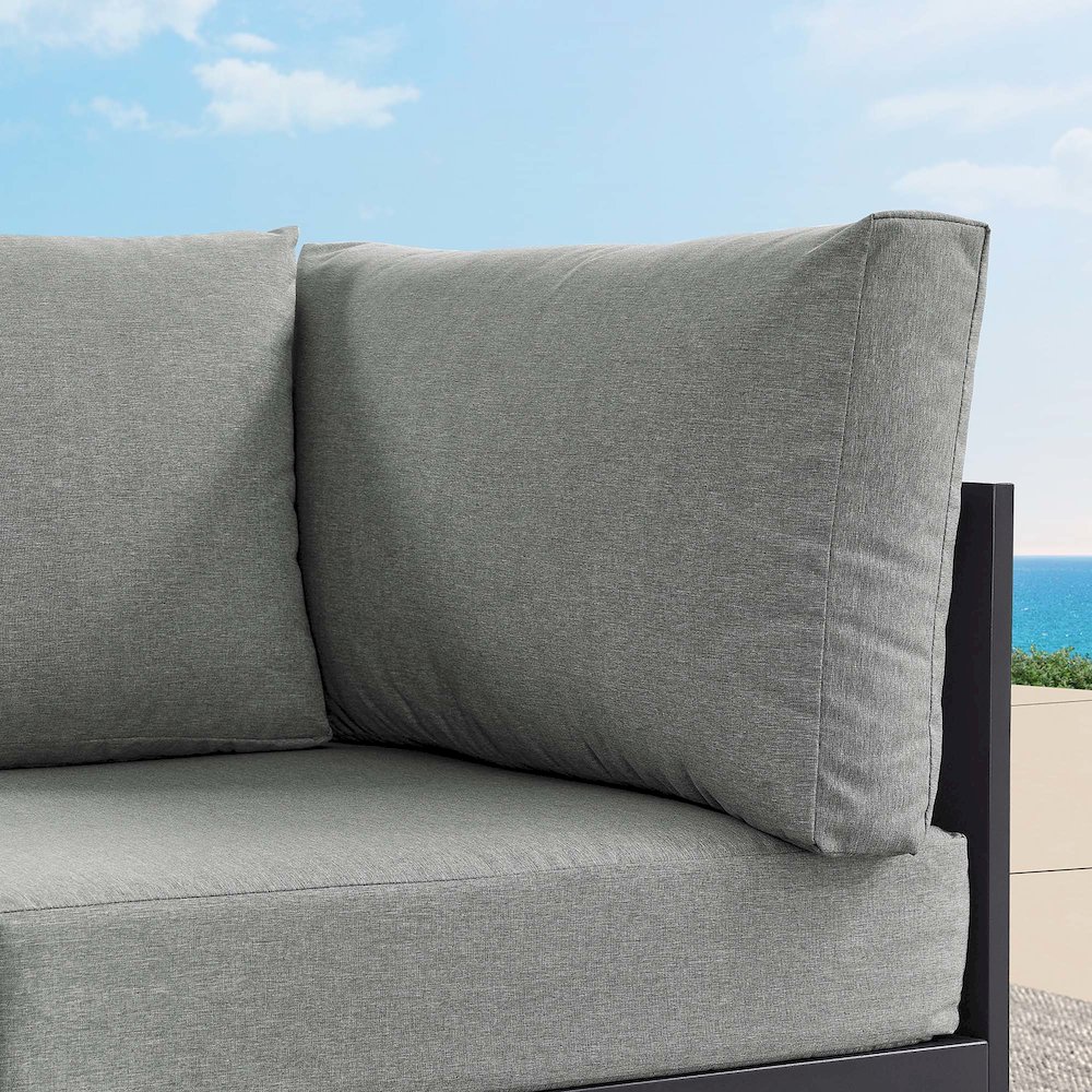 Tahoe Outdoor Patio Powder-Coated Aluminum Modular Corner Chair. Picture 8