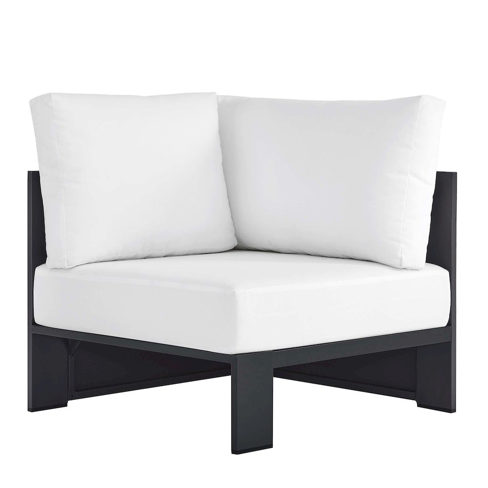 Tahoe Outdoor Patio Powder-Coated Aluminum Modular Corner Chair. Picture 1