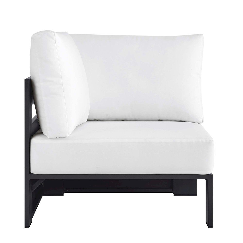 Tahoe Outdoor Patio Powder-Coated Aluminum Modular Corner Chair. Picture 4