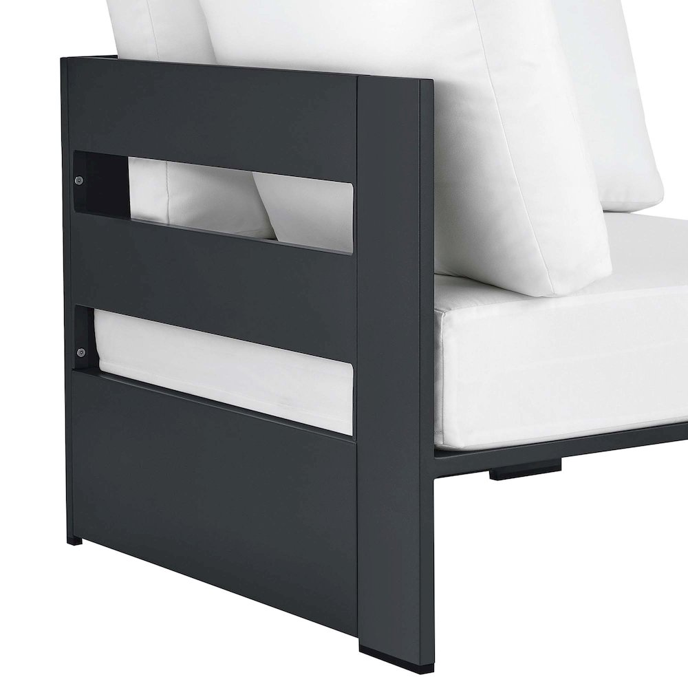 Tahoe Outdoor Patio Powder-Coated Aluminum Modular Corner Chair. Picture 6
