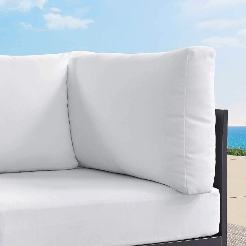 Tahoe Outdoor Patio Powder-Coated Aluminum Modular Corner Chair. Picture 8