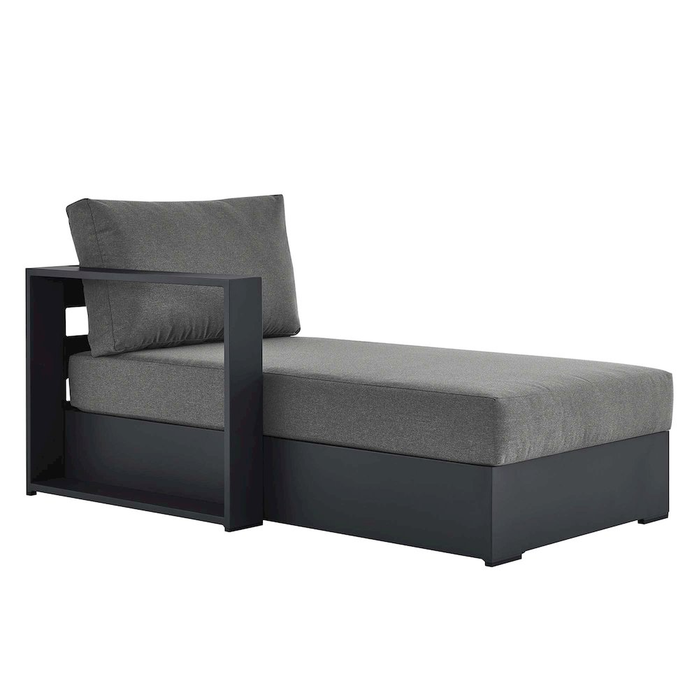 Tahoe Outdoor Patio Powder-Coated Aluminum Modular Left-Facing Chaise Lounge. Picture 1