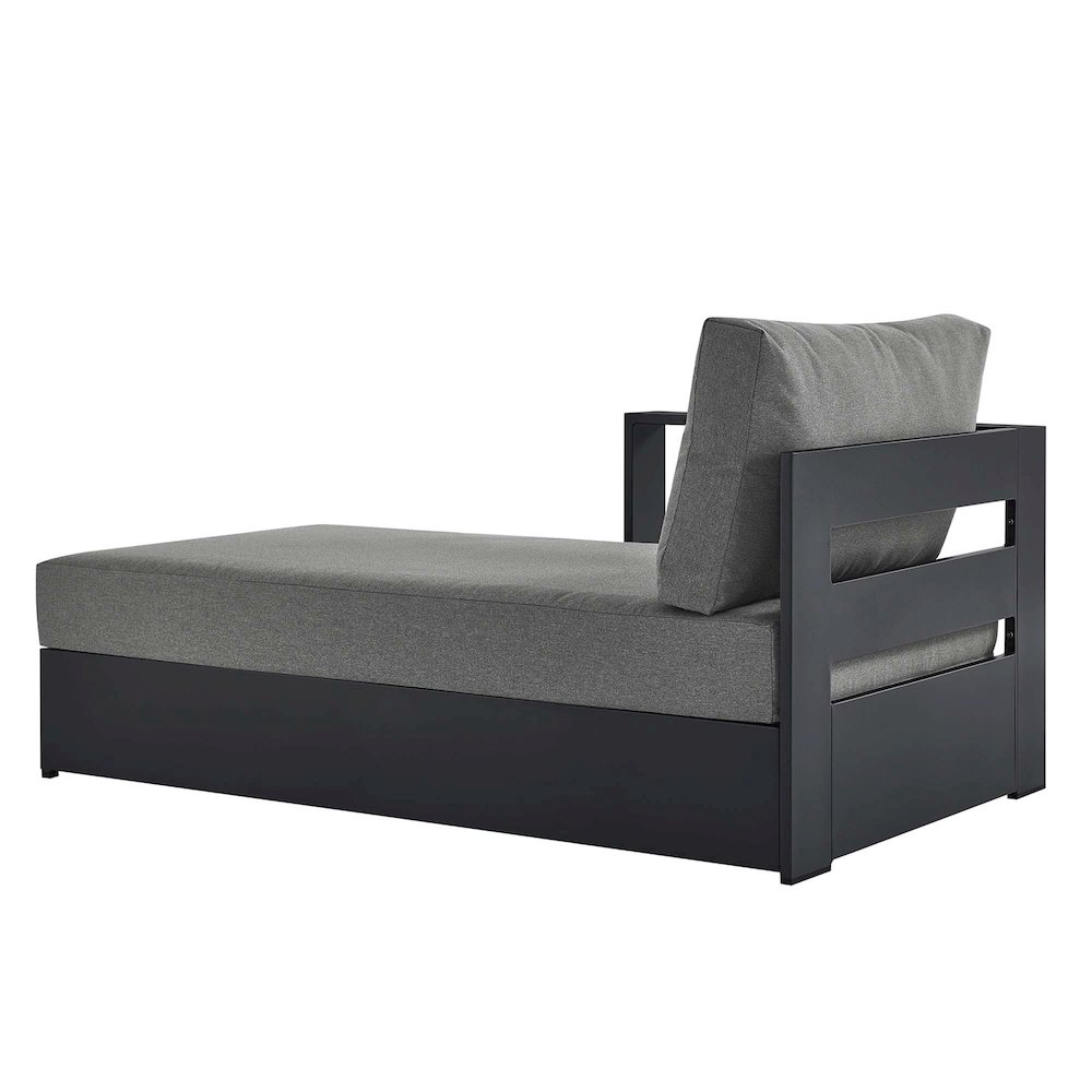 Tahoe Outdoor Patio Powder-Coated Aluminum Modular Left-Facing Chaise Lounge. Picture 5