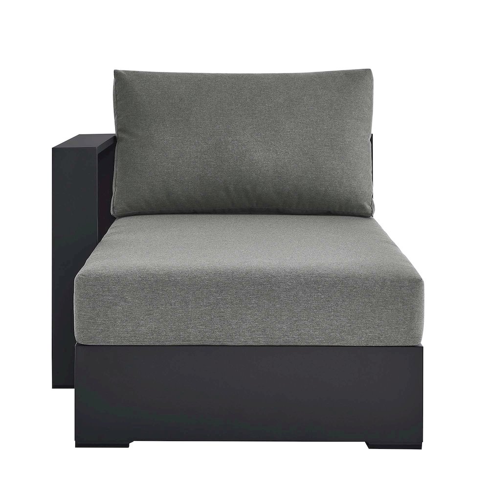 Tahoe Outdoor Patio Powder-Coated Aluminum Modular Left-Facing Chaise Lounge. Picture 6