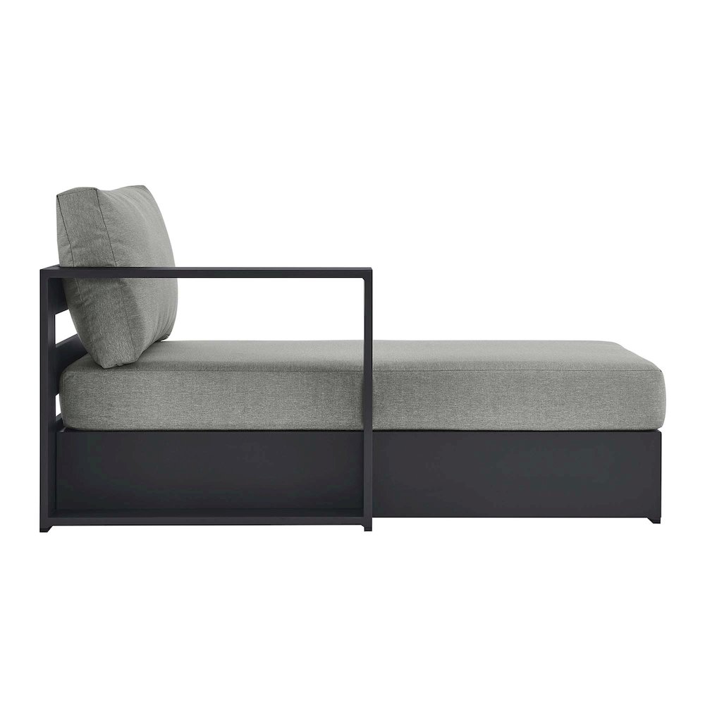 Tahoe Outdoor Patio Powder-Coated Aluminum Modular Left-Facing Chaise Lounge. Picture 4