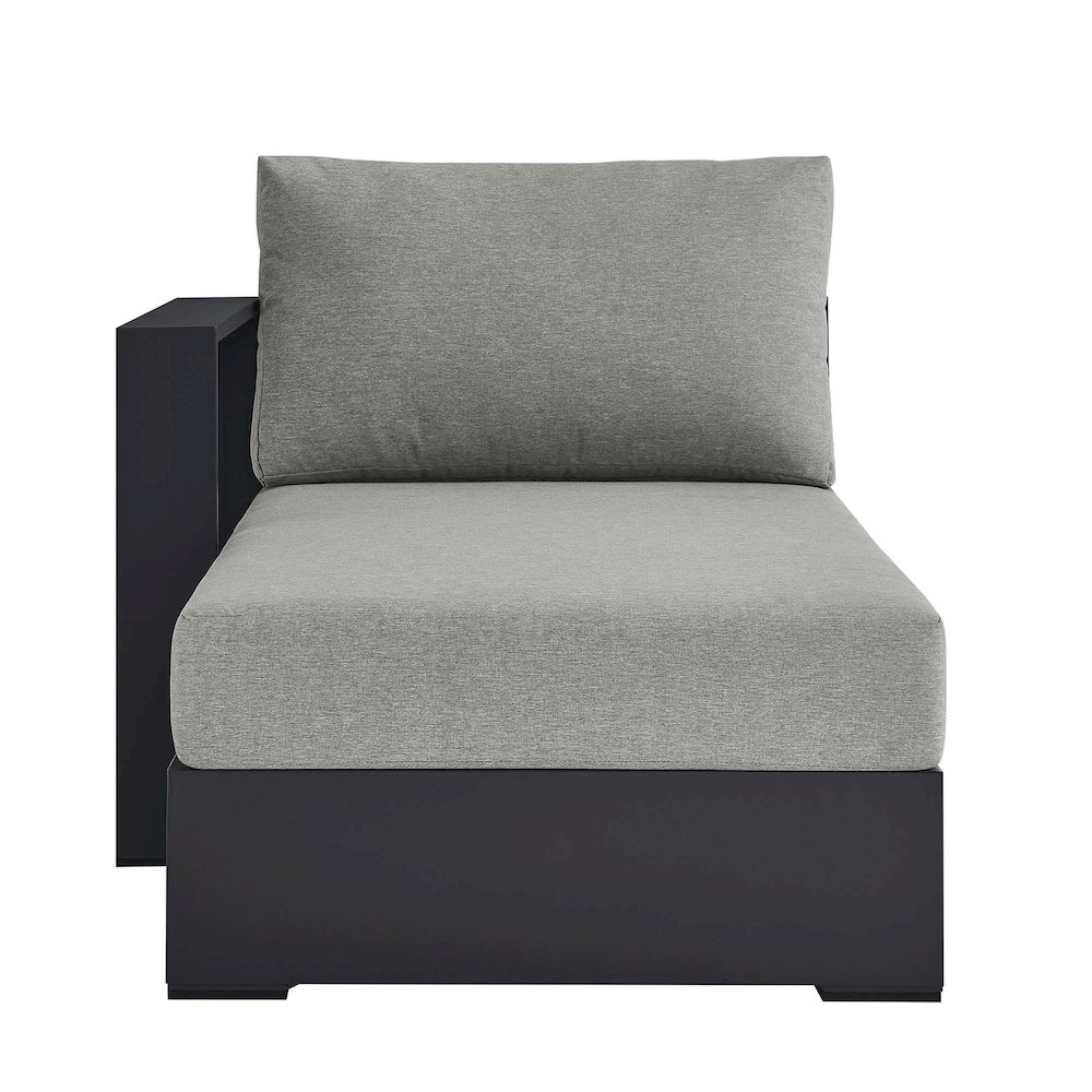 Tahoe Outdoor Patio Powder-Coated Aluminum Modular Left-Facing Chaise Lounge. Picture 6