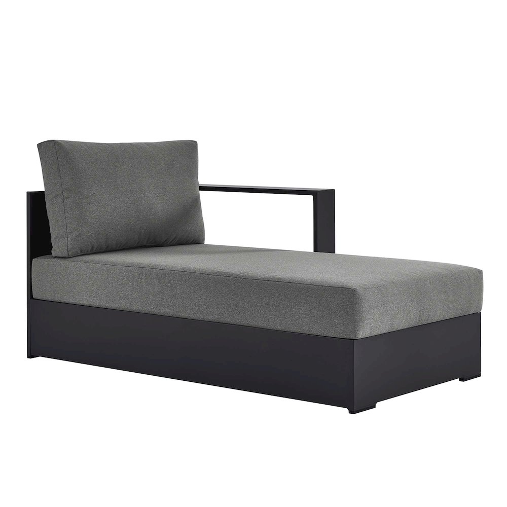Tahoe Outdoor Patio Powder-Coated Aluminum Modular Right-Facing Chaise Lounge. Picture 1