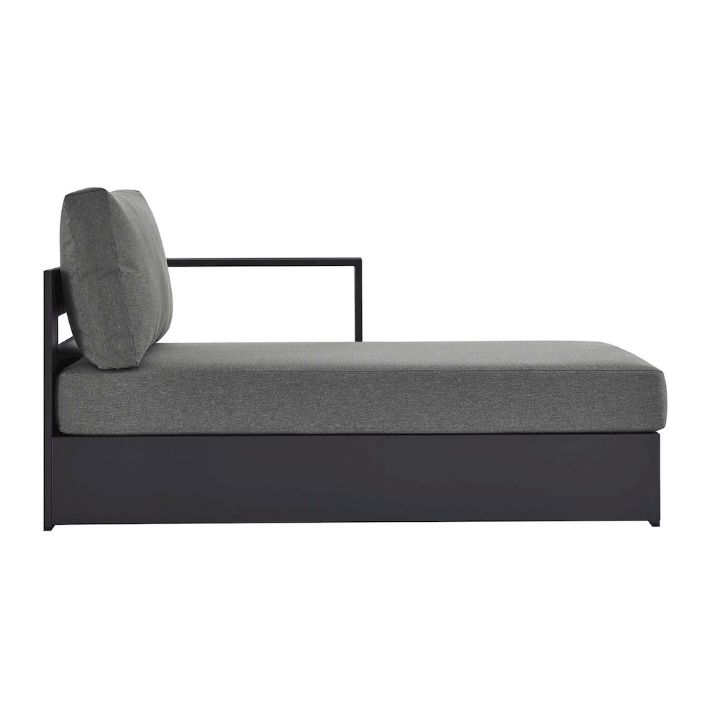 Tahoe Outdoor Patio Powder-Coated Aluminum Modular Right-Facing Chaise Lounge. Picture 4