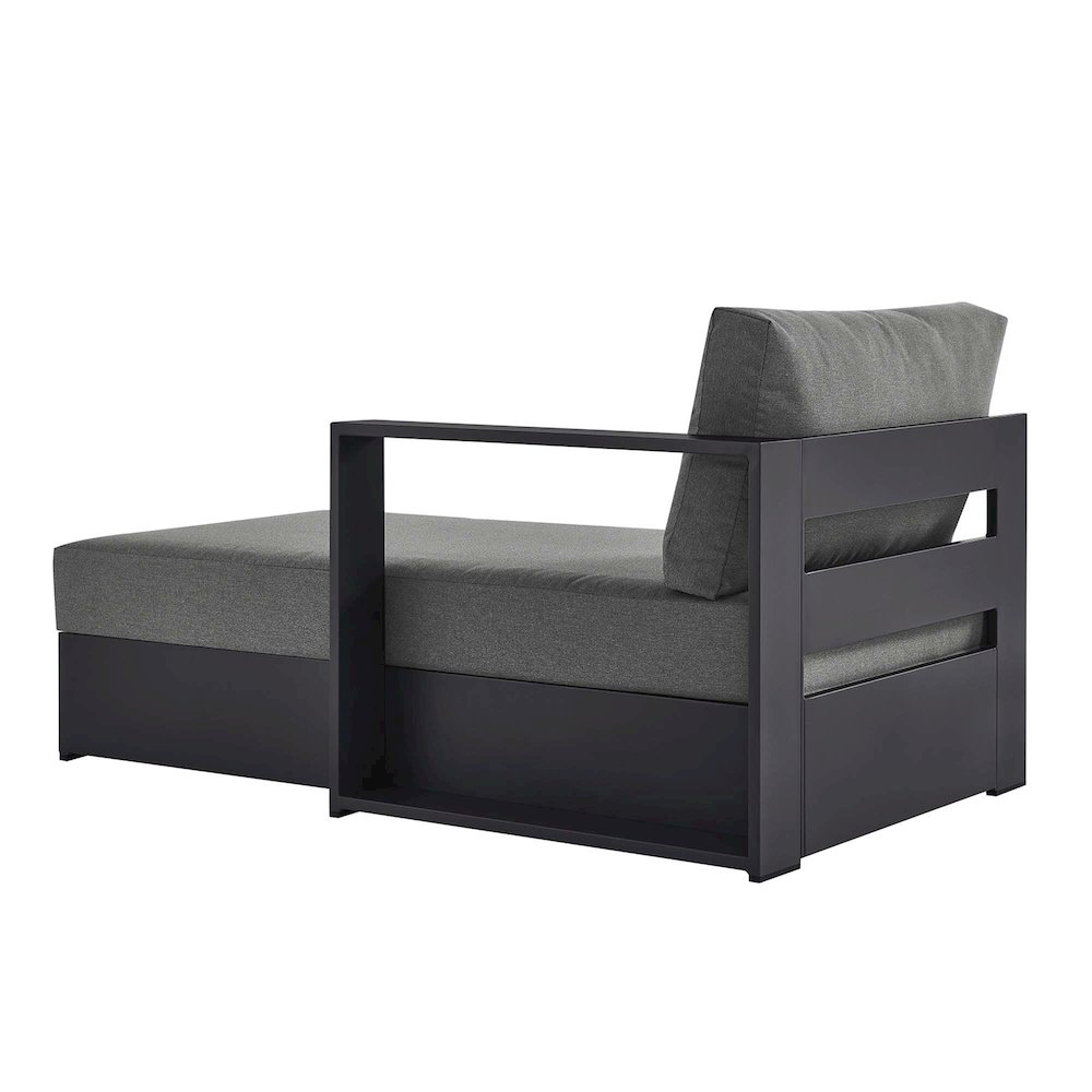 Tahoe Outdoor Patio Powder-Coated Aluminum Modular Right-Facing Chaise Lounge. Picture 5