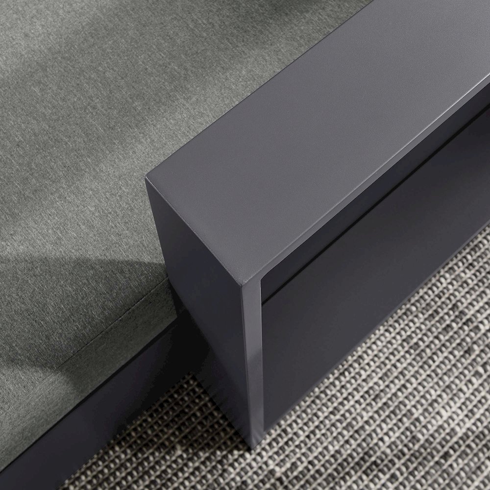 Tahoe Outdoor Patio Powder-Coated Aluminum Modular Right-Facing Chaise Lounge. Picture 9