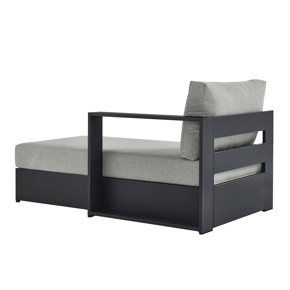 Tahoe Outdoor Patio Powder-Coated Aluminum Modular Right-Facing Chaise Lounge. Picture 5