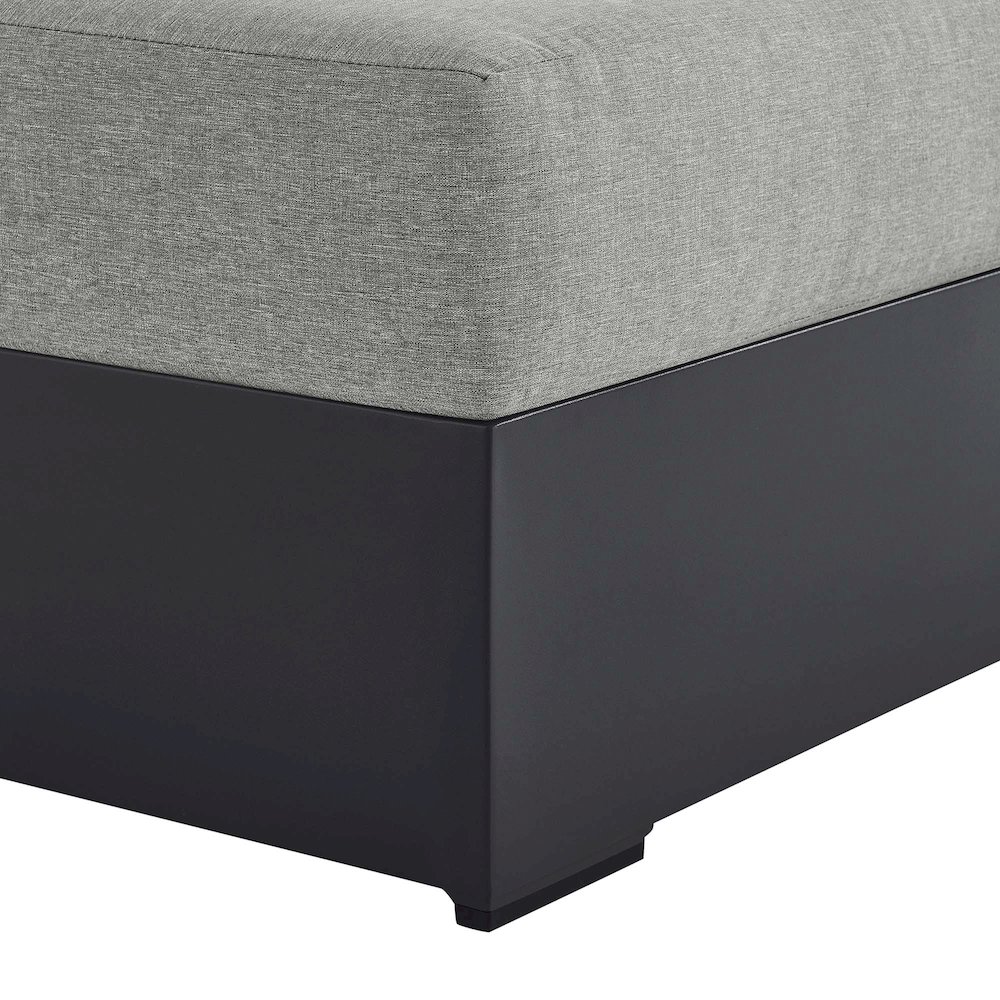 Tahoe Outdoor Patio Powder-Coated Aluminum Modular Right-Facing Chaise Lounge. Picture 7