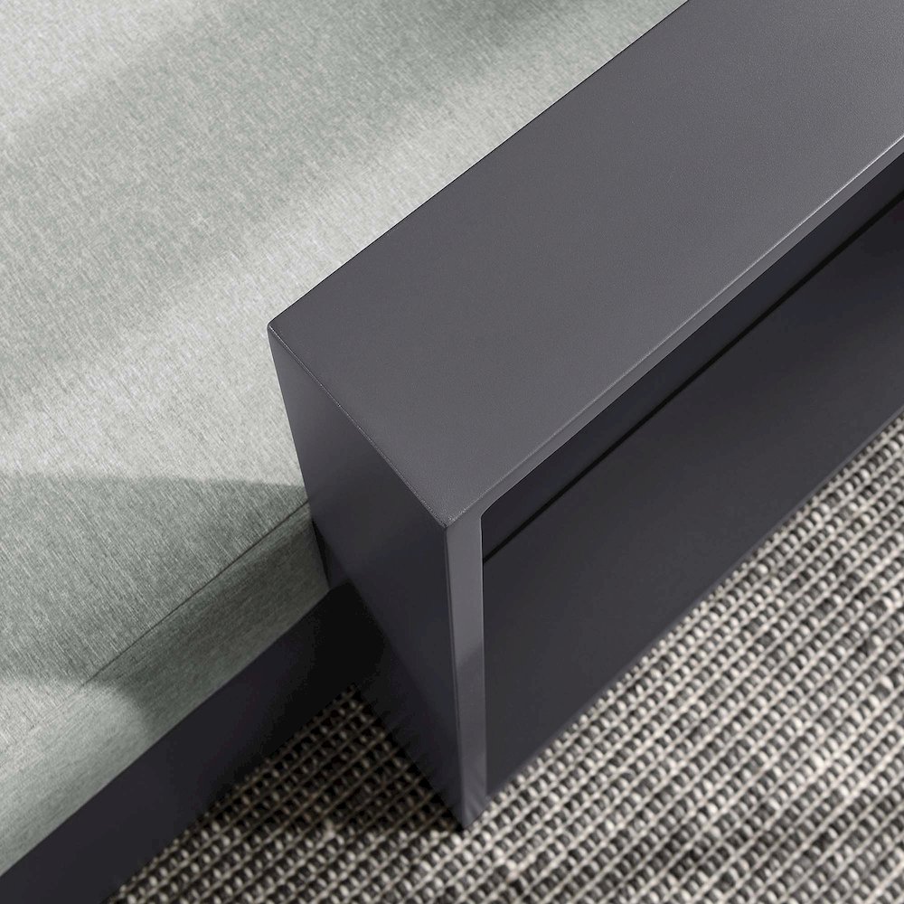 Tahoe Outdoor Patio Powder-Coated Aluminum Modular Right-Facing Chaise Lounge. Picture 9