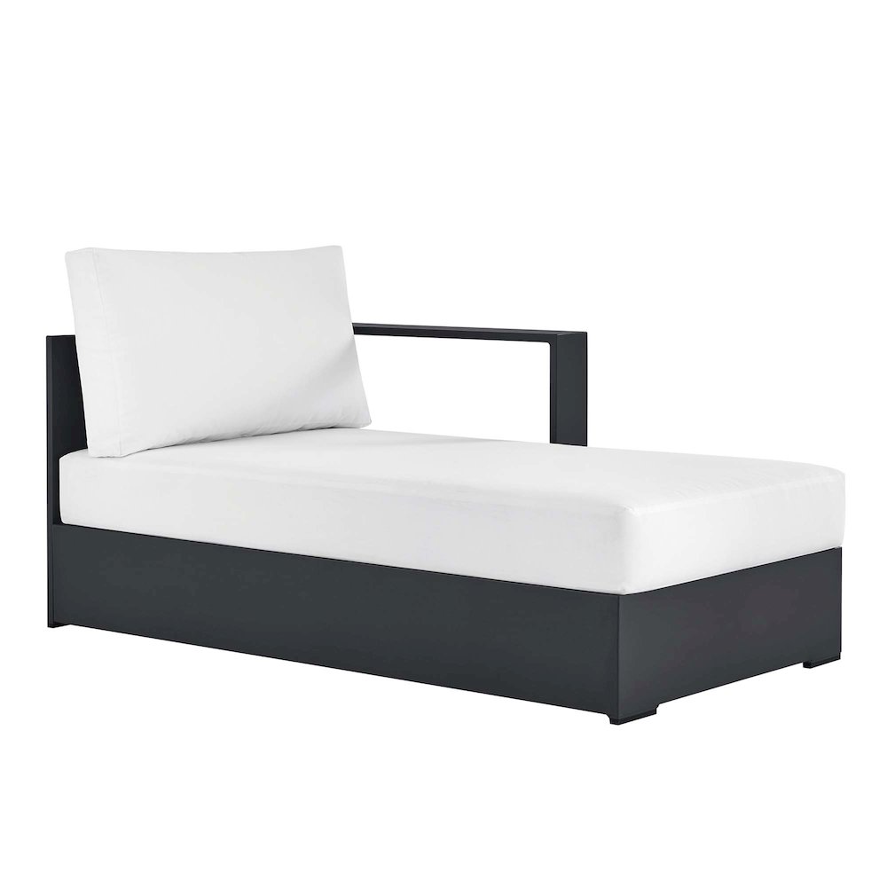 Tahoe Outdoor Patio Powder-Coated Aluminum Modular Right-Facing Chaise Lounge. Picture 1