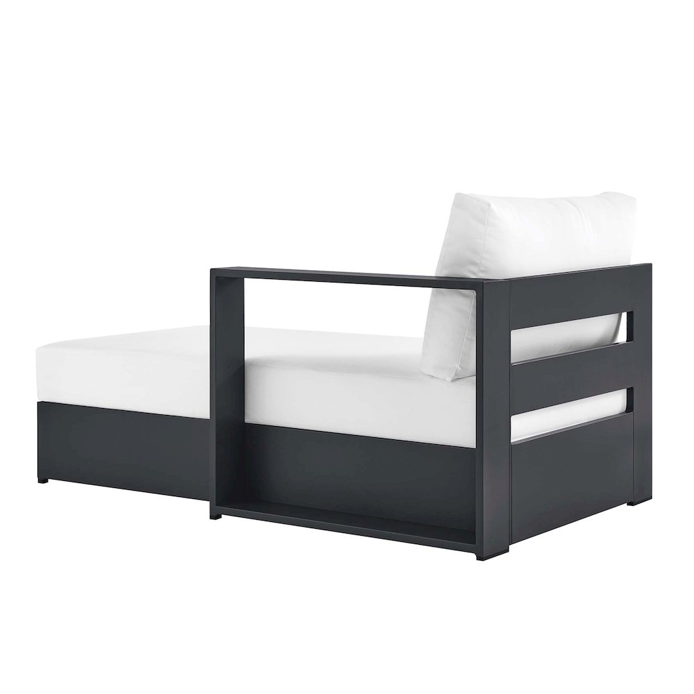 Tahoe Outdoor Patio Powder-Coated Aluminum Modular Right-Facing Chaise Lounge. Picture 5