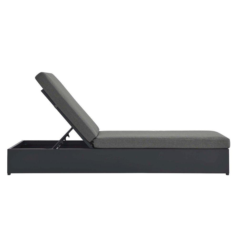 Tahoe Outdoor Patio Powder-Coated Aluminum Chaise Lounge Chair. Picture 4