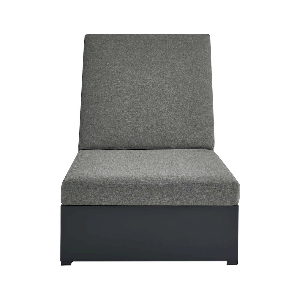 Tahoe Outdoor Patio Powder-Coated Aluminum Chaise Lounge Chair. Picture 6