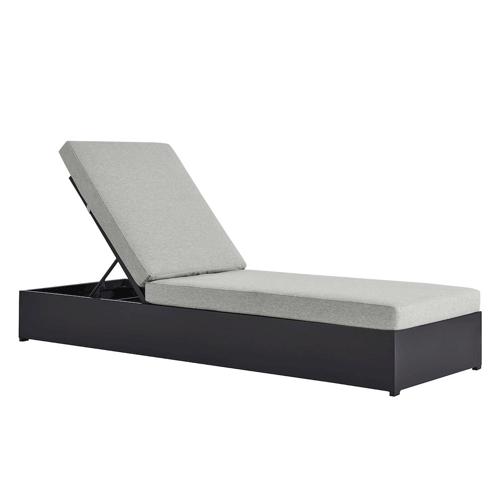 Tahoe Outdoor Patio Powder-Coated Aluminum Chaise Lounge Chair. Picture 1
