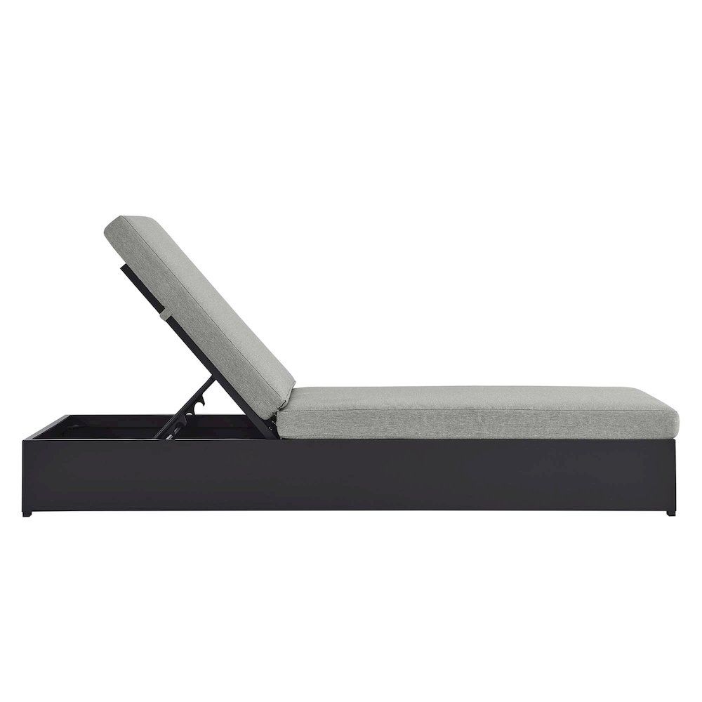 Tahoe Outdoor Patio Powder-Coated Aluminum Chaise Lounge Chair. Picture 4