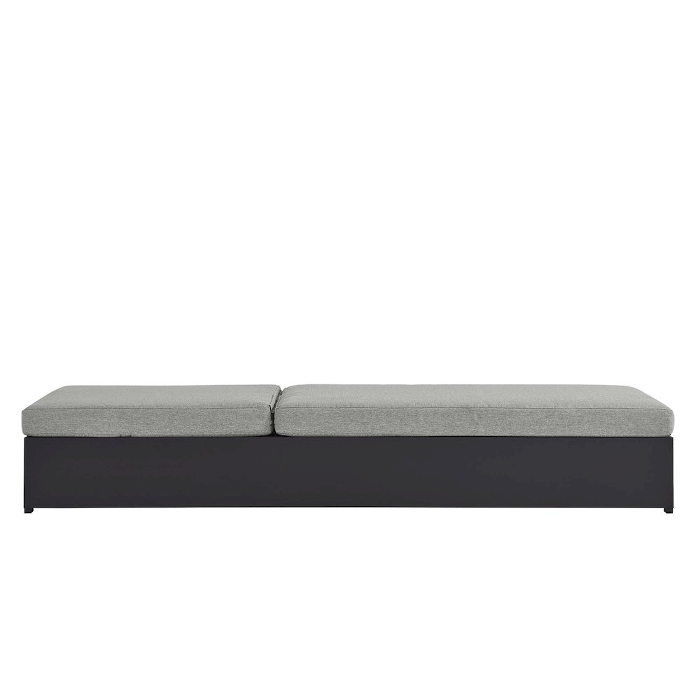 Tahoe Outdoor Patio Powder-Coated Aluminum Chaise Lounge Chair. Picture 7