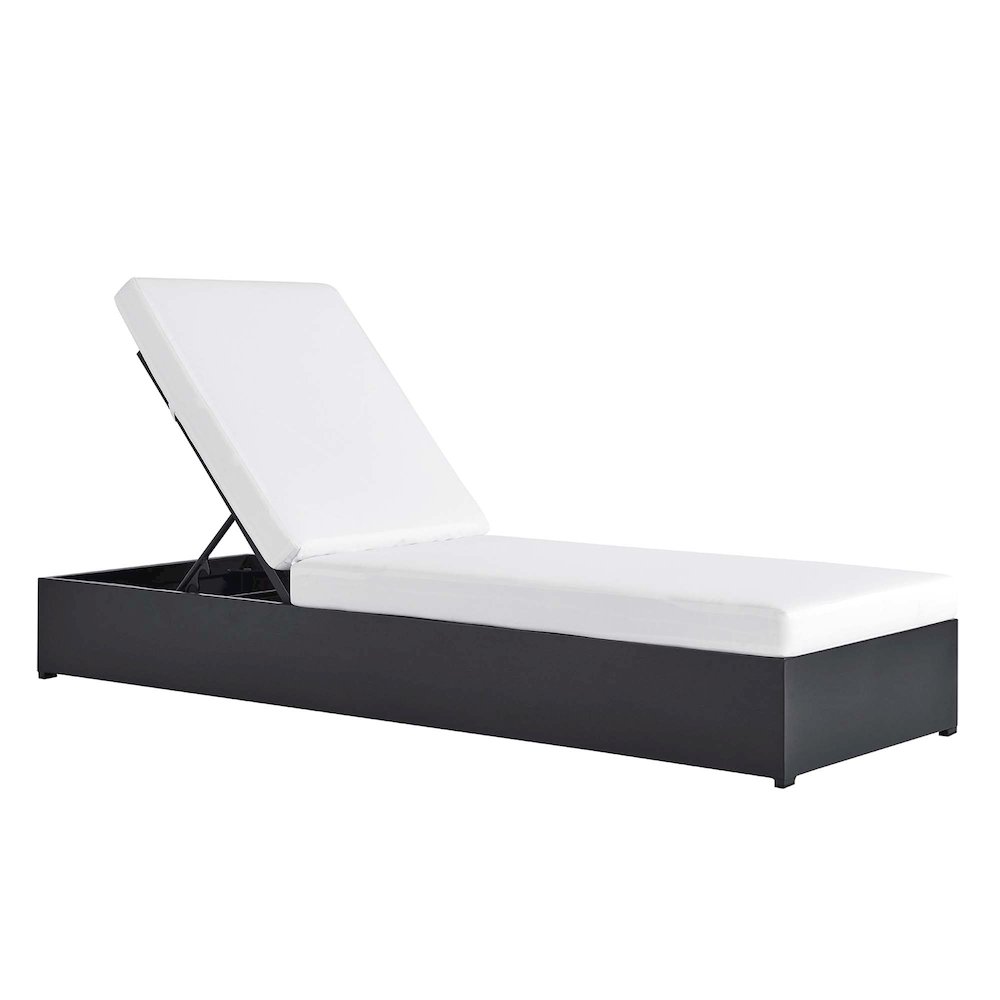 Tahoe Outdoor Patio Powder-Coated Aluminum Chaise Lounge Chair. Picture 1