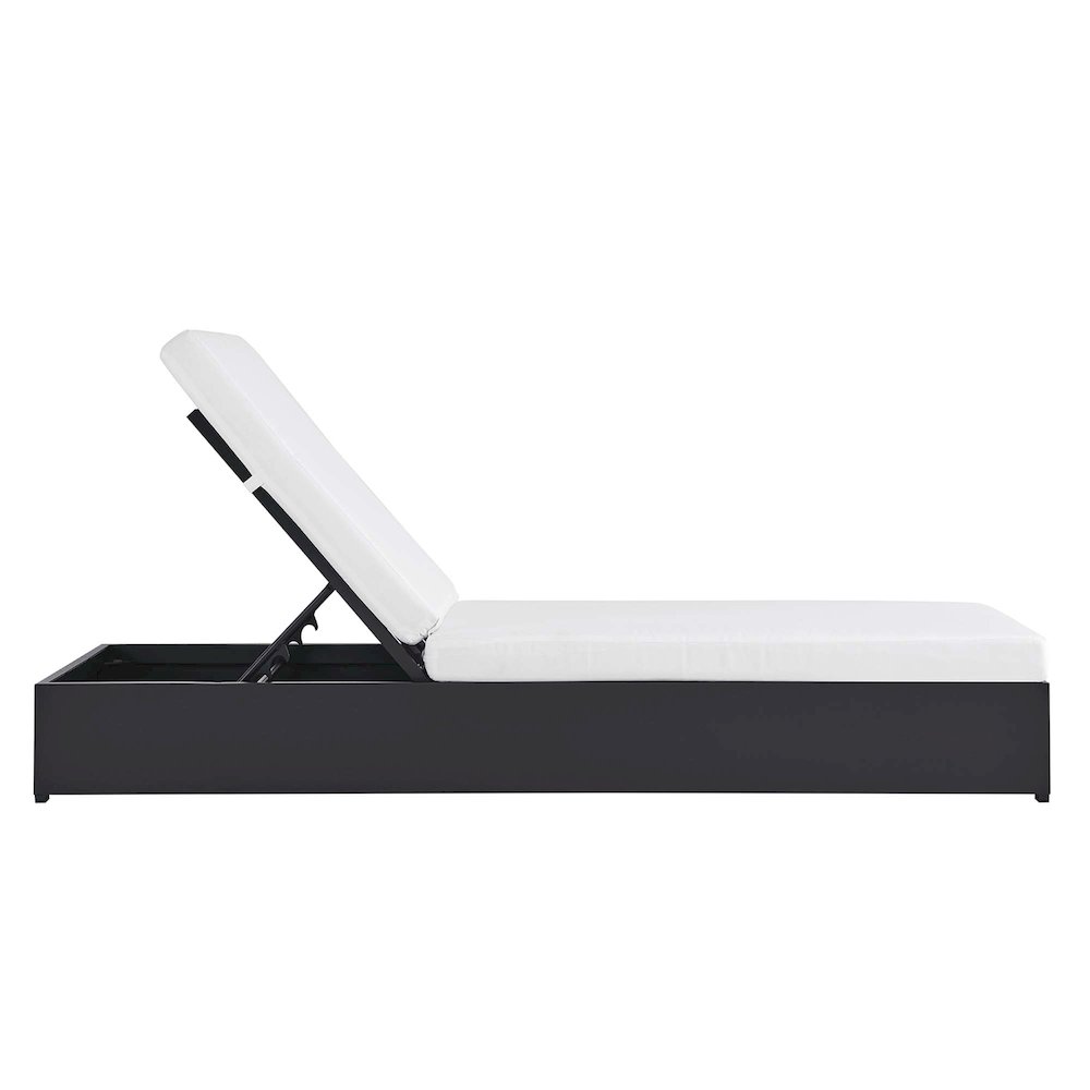 Tahoe Outdoor Patio Powder-Coated Aluminum Chaise Lounge Chair. Picture 4