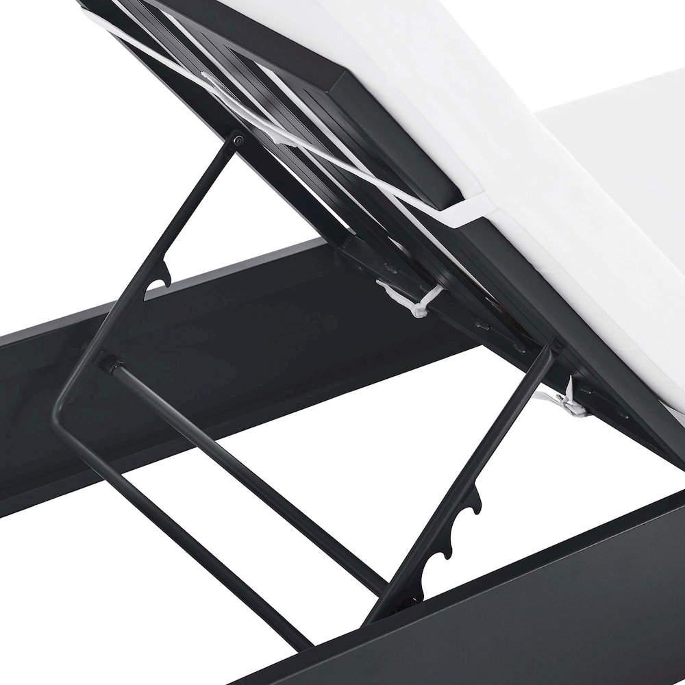 Tahoe Outdoor Patio Powder-Coated Aluminum Chaise Lounge Chair. Picture 8