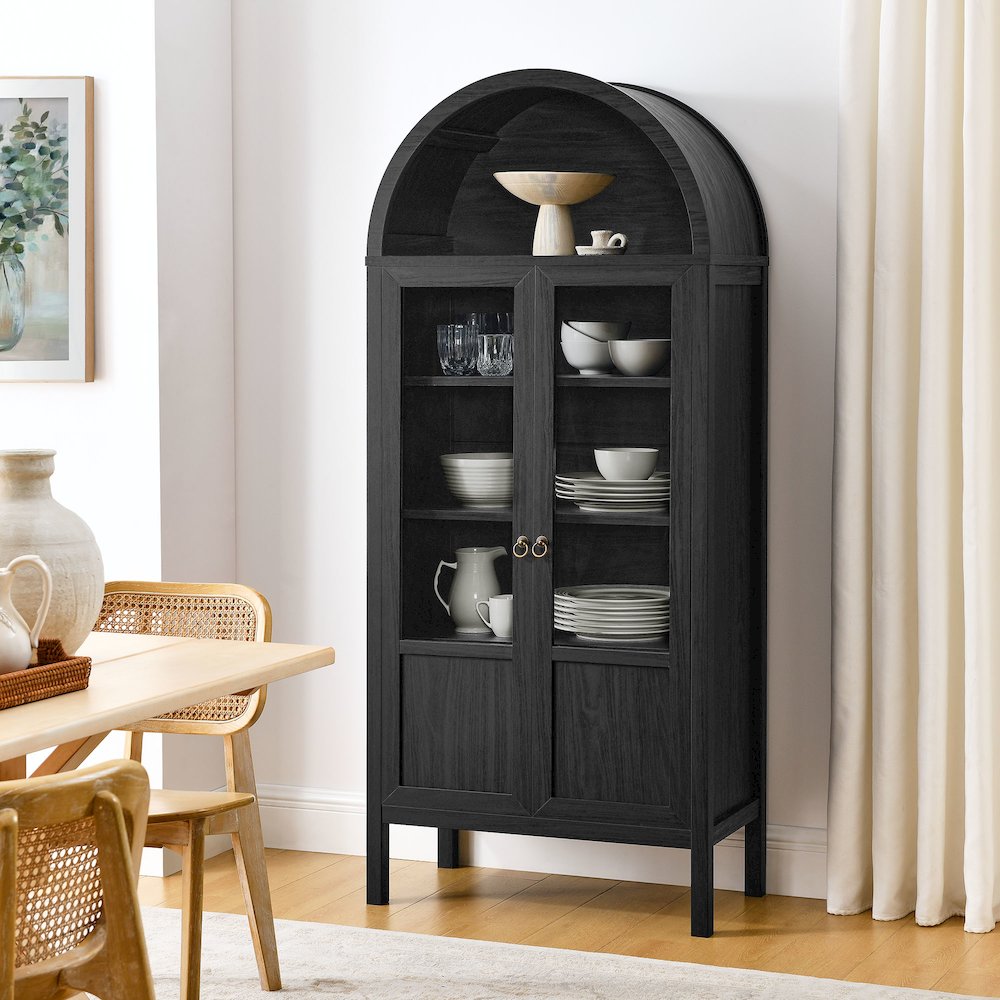 Tessa Tall Arched Storage Display Cabinet. Picture 9