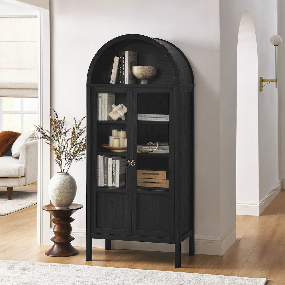 Tessa Tall Arched Storage Display Cabinet. Picture 8