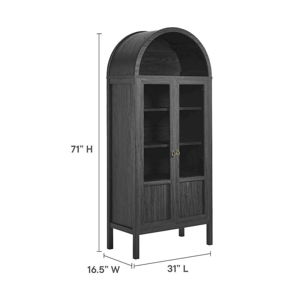 Tessa Tall Arched Storage Display Cabinet. Picture 3