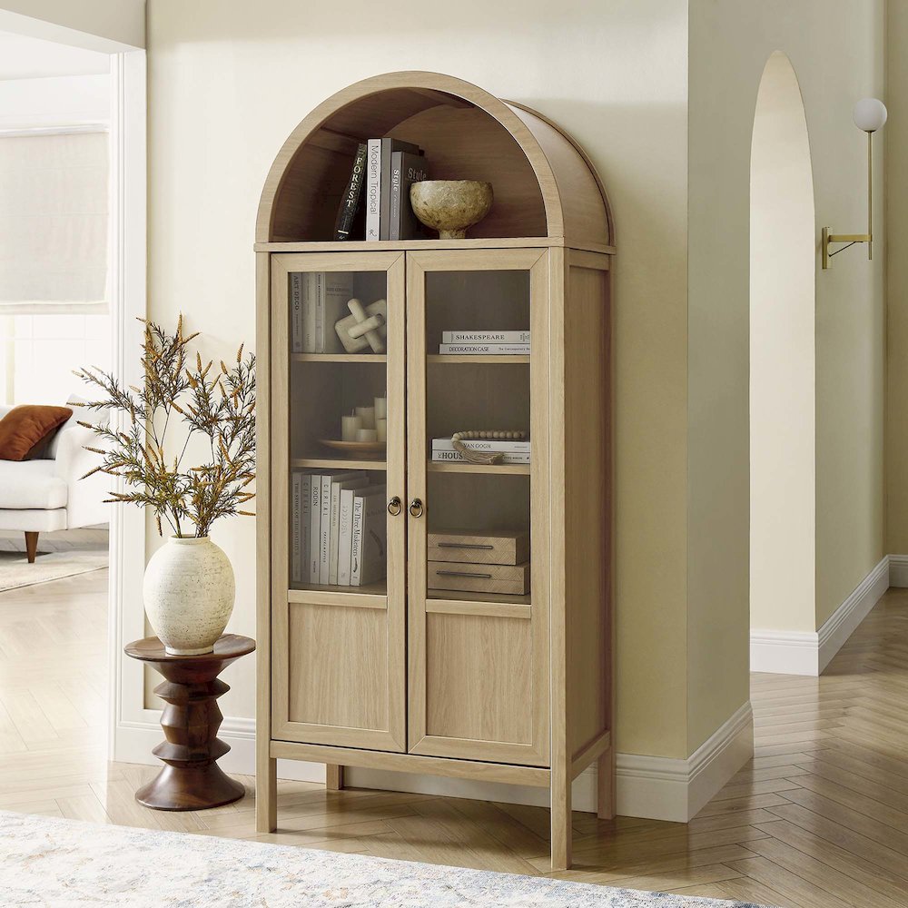 Tessa Tall Arched Storage Display Cabinet. Picture 9