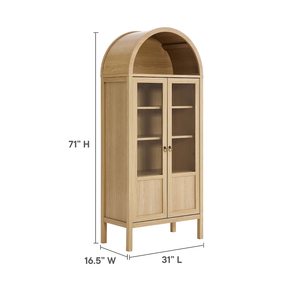 Tessa Tall Arched Storage Display Cabinet. Picture 2