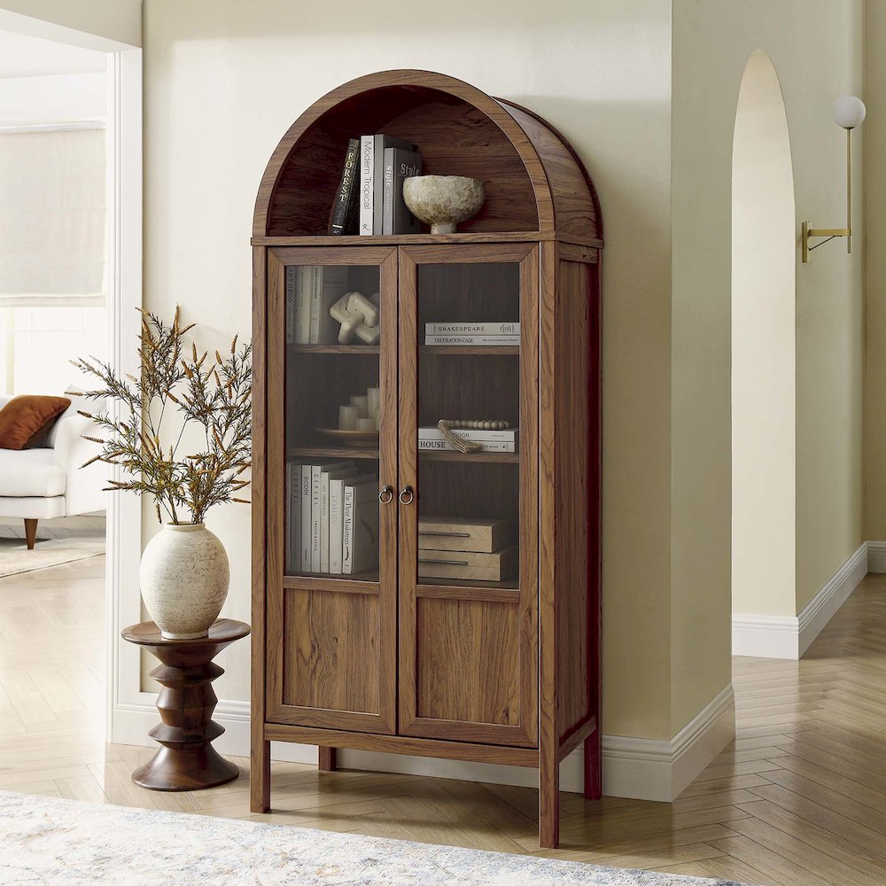 Tessa Tall Arched Storage Display Cabinet. Picture 9