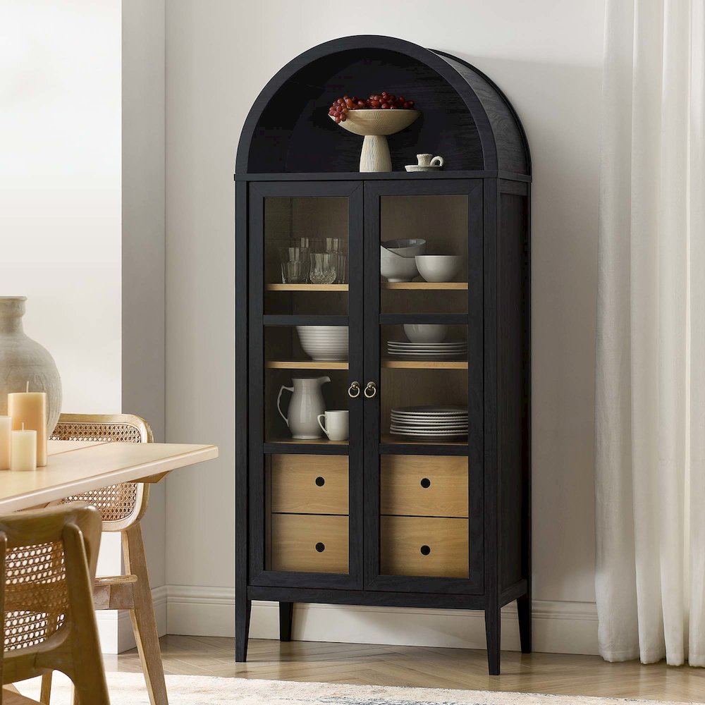 Nolan Tall Arched Storage Display Cabinet. Picture 10