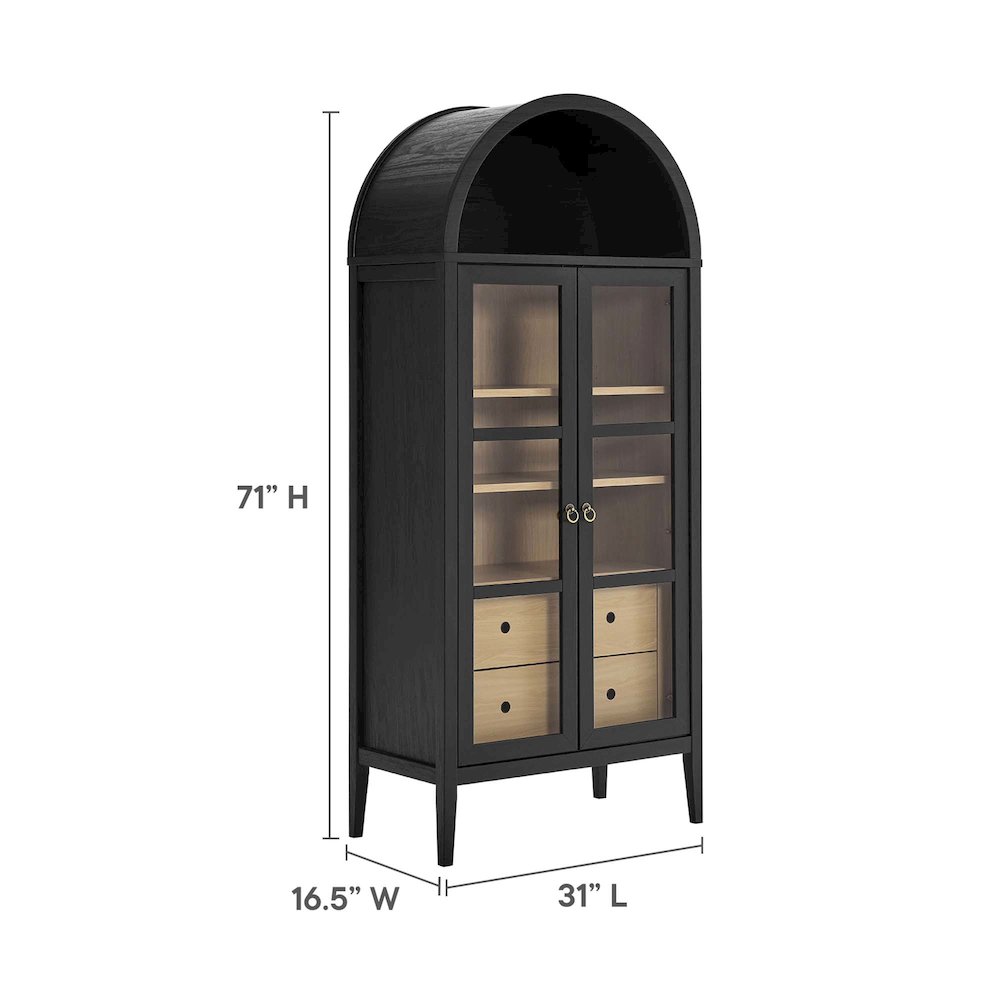 Nolan Tall Arched Storage Display Cabinet. Picture 2