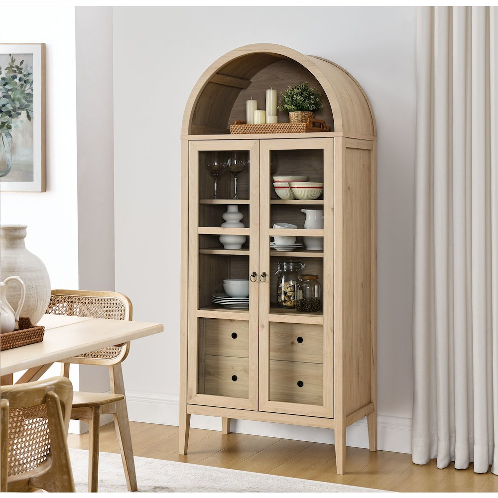 Nolan Tall Arched Storage Display Cabinet. Picture 10