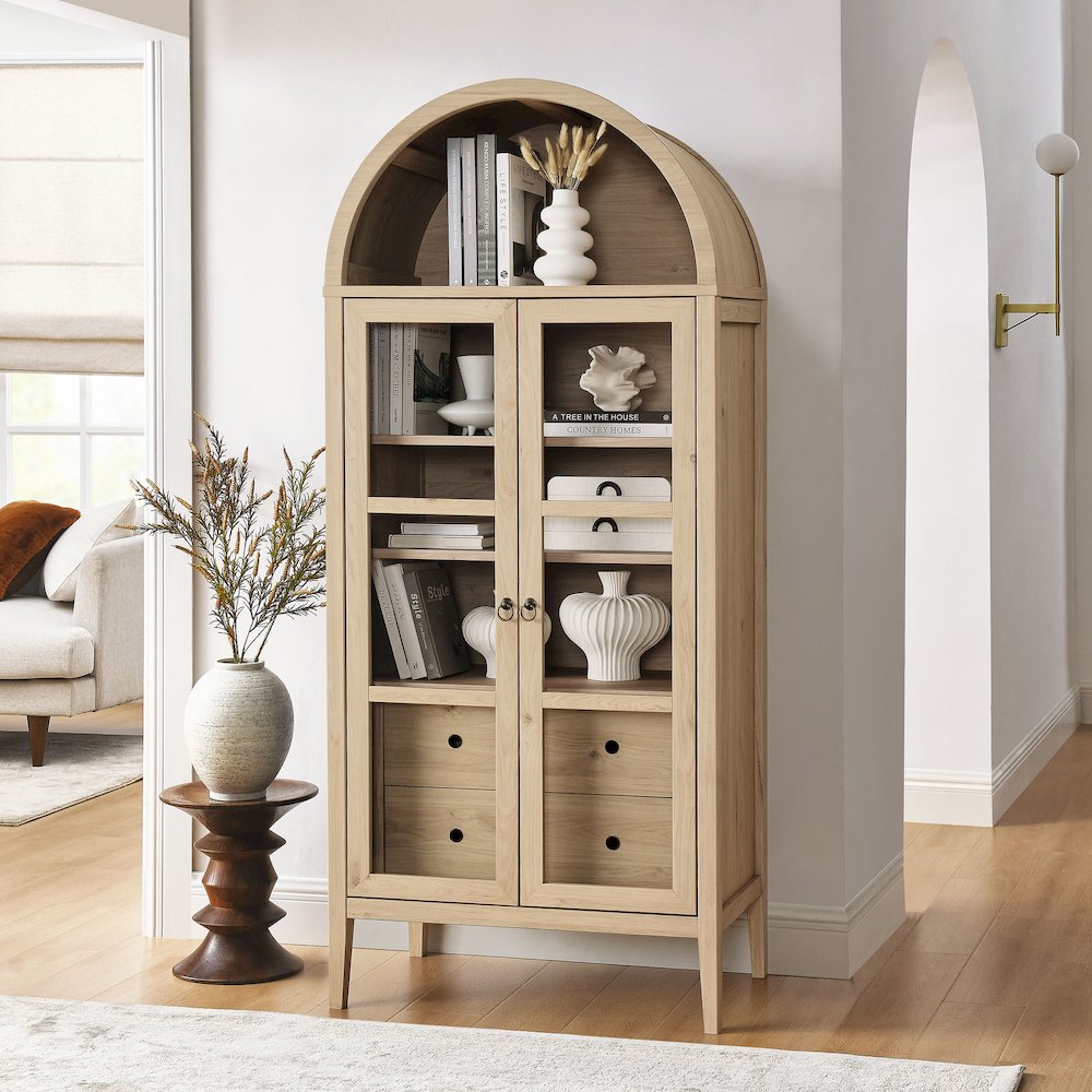 Nolan Tall Arched Storage Display Cabinet. Picture 9