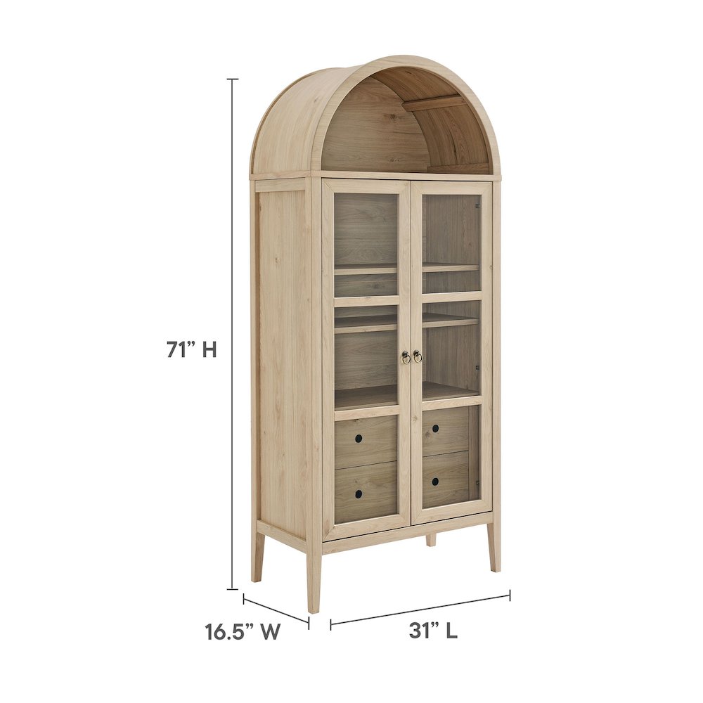 Nolan Tall Arched Storage Display Cabinet. Picture 2
