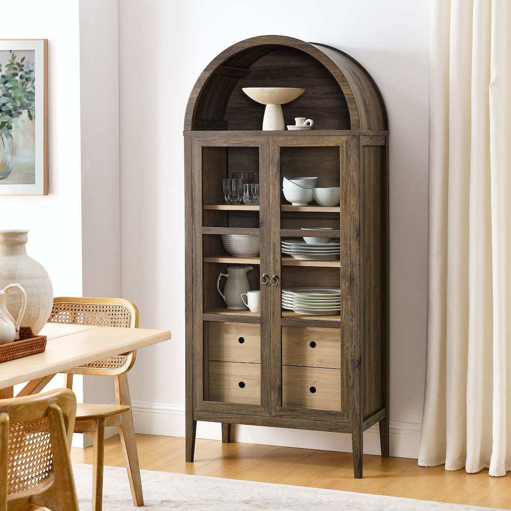 Nolan Tall Arched Storage Display Cabinet. Picture 10