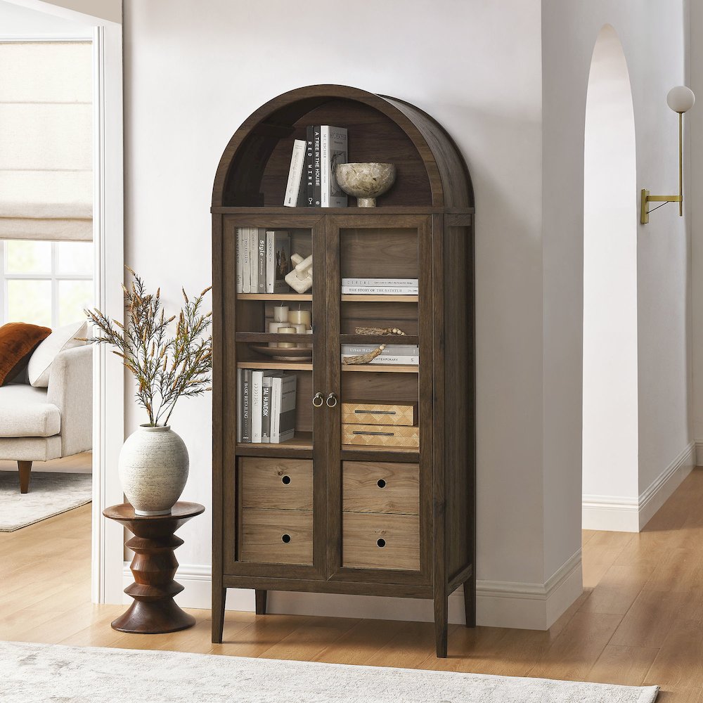 Nolan Tall Arched Storage Display Cabinet. Picture 9