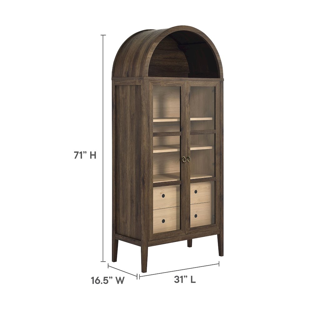 Nolan Tall Arched Storage Display Cabinet. Picture 3